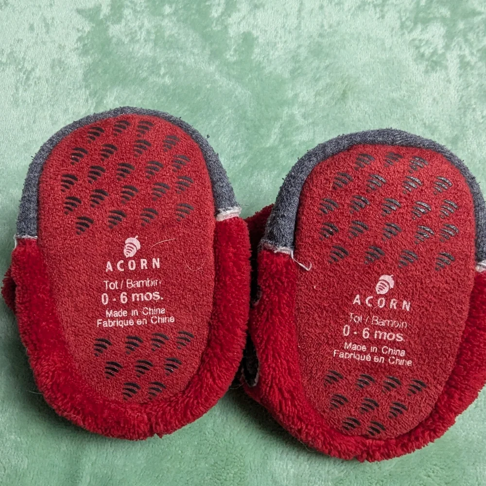 Acorn Ladybug Baby Slippers 0-6 Month